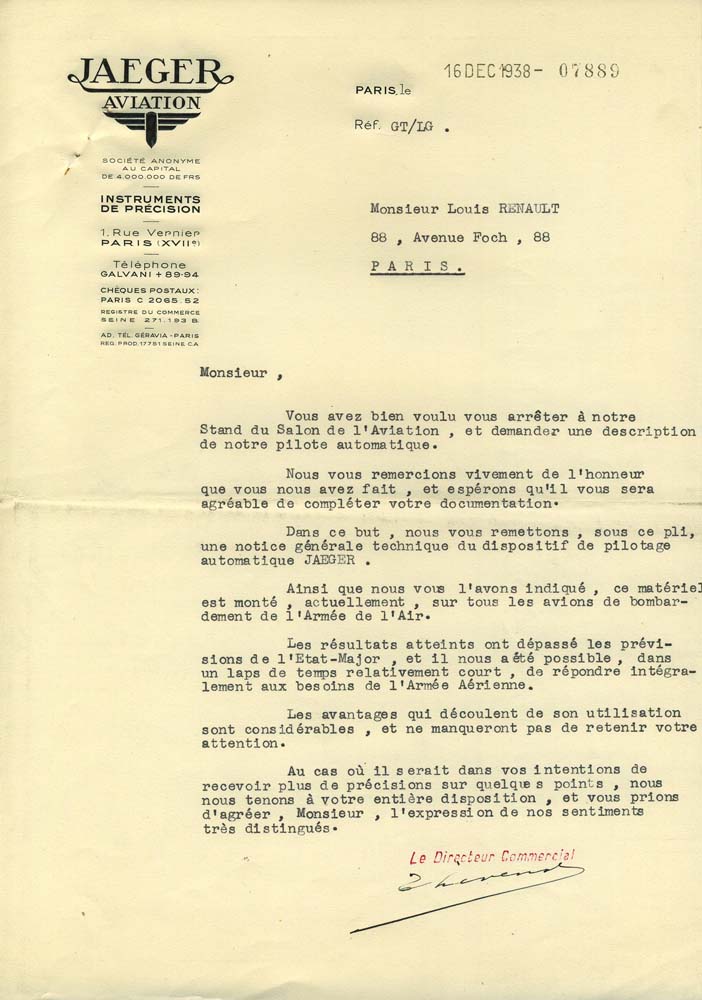 Compteurs Jaeger pour Renault