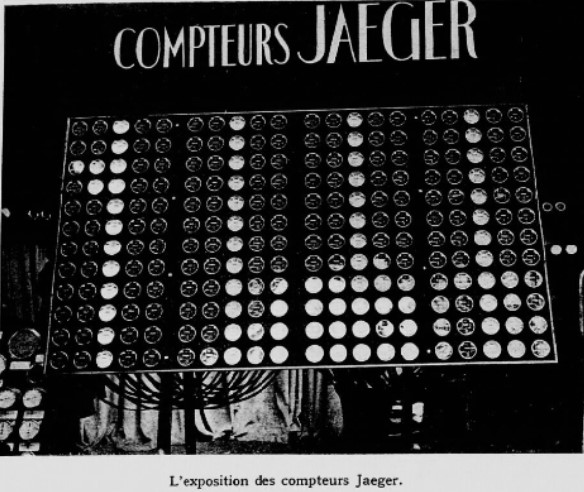 Compteurs Jaeger au salon de l'automobile en 1923